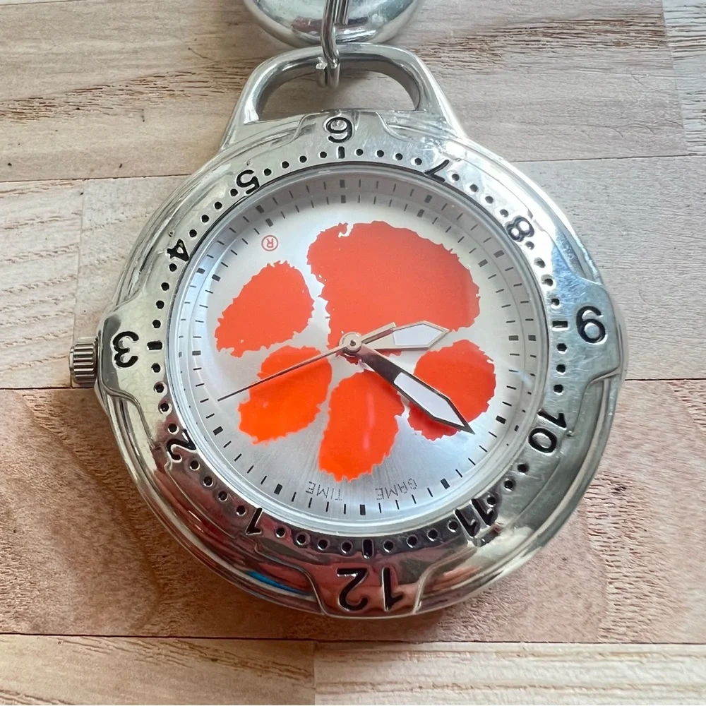 SC Clemson paw print watch on carabiner NEW BATTERY